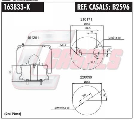 Casals B2596 Boot, air suspension B2596: Buy near me in Poland at 2407.PL - Good price!