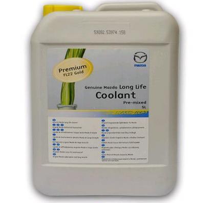 Mazda C122-CL-005A4X Coolant PREMIUM FL22 GOLD LONG LIFE COOLANT, green, 5 L C122CL005A4X: Buy near me in Poland at 2407.PL - Good price!