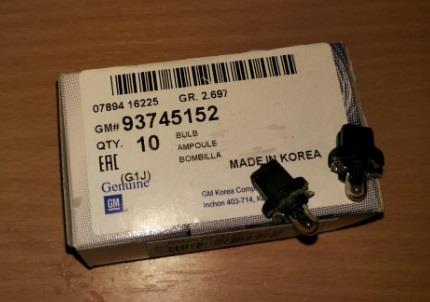 General Motors 93745152 Incandescent lamp 12V 1.5W 93745152: Buy near me at 2407.PL in Poland at an Affordable price!