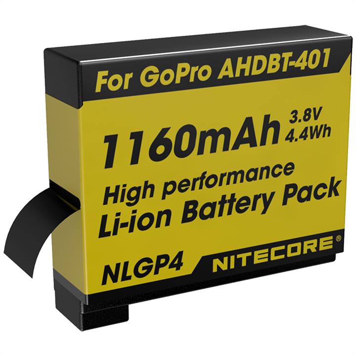 Nitecore NLGP4 Akumulator litowo-jonowy li nitecore nlgp4 do gopro ahdbt-401 3.7v (1160mah) NLGP4: Dobra cena w Polsce na 2407.PL - Kup Teraz!