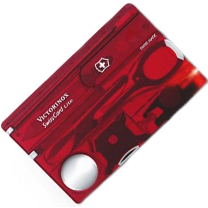 Victorinox 0.7300.Т Набор Swisscard Lite (82х54х4мм, 13 функций), красный прозрачный 07300: Отличная цена - Купить в Польше на 2407.PL!
