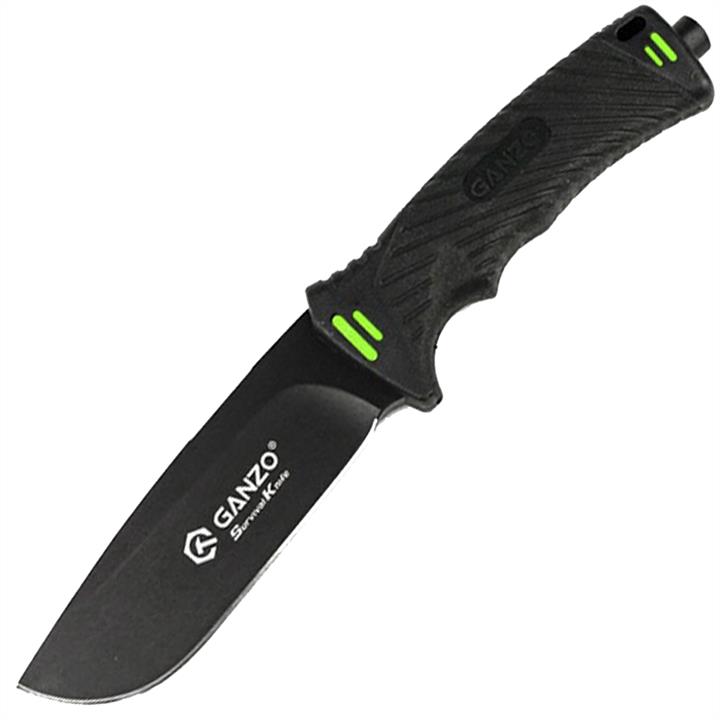 Ganzo G8012-BK Нож Ganzo G8012 (длина: 240мм, лезвие: 115мм) + чехол (стропорез + точилка + огниво), черный G8012BK: Отличная цена - Купить в Польше на 2407.PL!