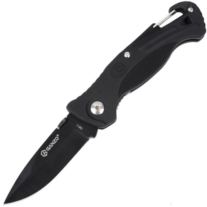 Ganzo G611B Нож складной Ganzo G611 + свисток (длина: 190мм, лезвие: 75мм), черный G611B: Отличная цена - Купить в Польше на 2407.PL!