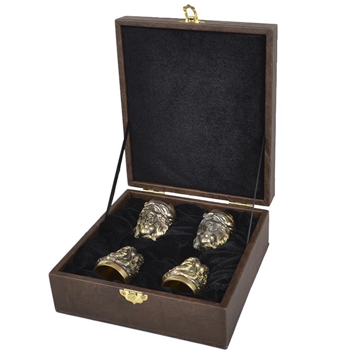Masterkrami 150-1028 Handgefertigtes Set Cossack (4 Schnapsgläser x 30 ml), Bronze, in einer Geschenkbox 1501028: Kaufen Sie zu einem guten Preis in Polen bei 2407.PL!