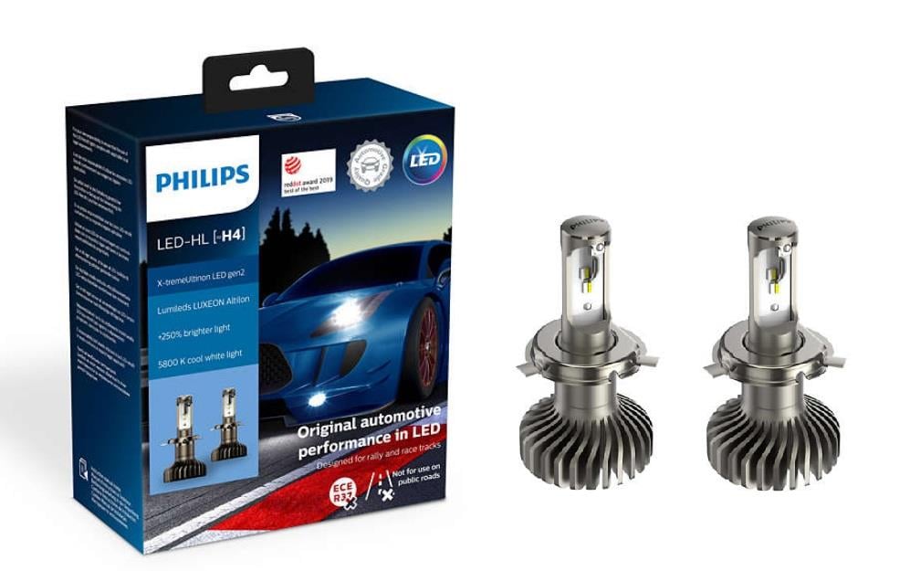 Philips 11342XUWX2 Żarówka LED zestaw Philips X-TremeUltinon LED +250% H4 12V 25W 5800K (2 szt.) 11342XUWX2: Atrakcyjna cena w Polsce na 2407.PL - Zamów teraz!