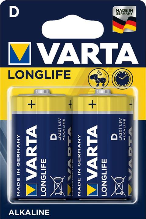 Varta 04120101412 Батарейка Longlife D LR20 04120101412: Купити у Польщі - Добра ціна на 2407.PL!