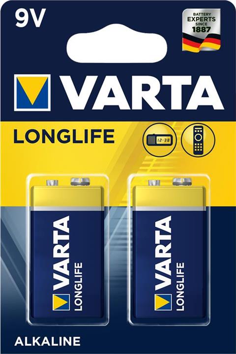 Varta 04122101412 Bateria Longlife 6LR61 Bli 2 alkaliczna 04122101412: Dobra cena w Polsce na 2407.PL - Kup Teraz!