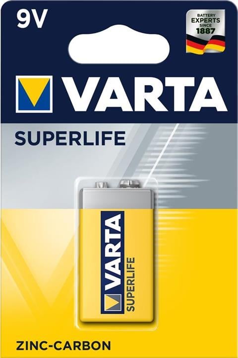 Varta 02022101411 Battery Krona bat Carbon-Zinc, 1pcs. Superlife 02022101411: Buy near me in Poland at 2407.PL - Good price!