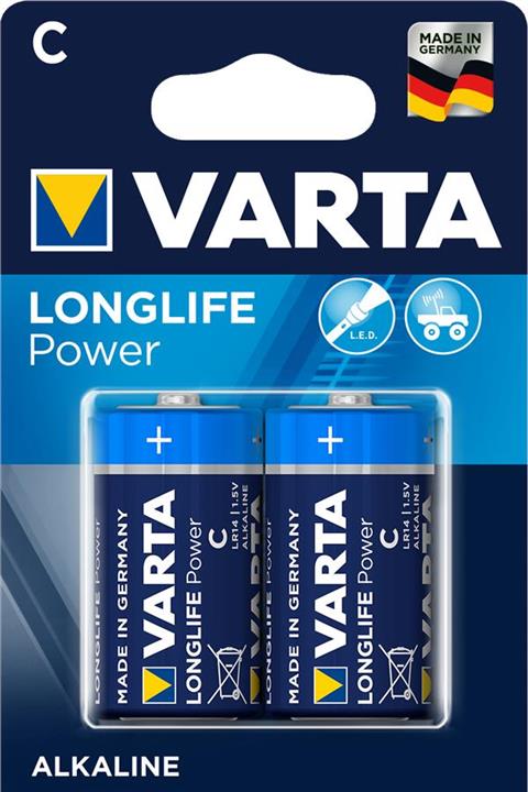 Varta 04914121412 Battery Longlife Power C BLI 2 Alkaline 04914121412: Buy near me in Poland at 2407.PL - Good price!