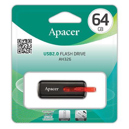 Apacer AP64GAH326B-1 Napęd apacer ah326 64gb usb 2.0 czarny AP64GAH326B1: Dobra cena w Polsce na 2407.PL - Kup Teraz!