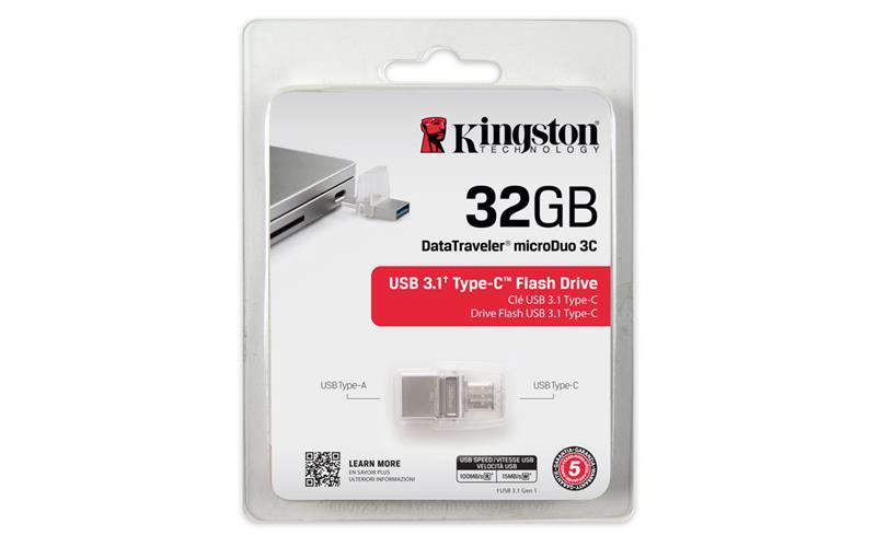 Kingston DTDUO3C/32GB Kingston 32 GB USB 3.1 + Type-C DT Micro Metal Silver DTDUO3C32GB: Dobra cena w Polsce na 2407.PL - Kup Teraz!