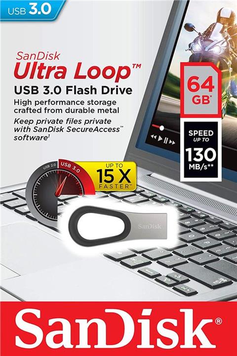 Sandisk SDCZ93-064G-G46 Накопитель SanDisk 64GB USB 3.0 Ultra Loop SDCZ93064GG46: Отличная цена - Купить в Польше на 2407.PL!