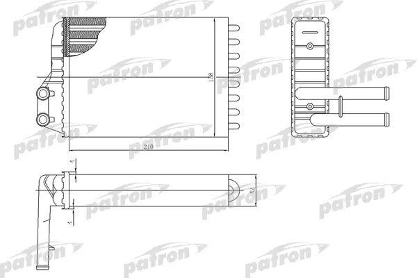 Patron PRS2016 Heat exchanger, interior heating PRS2016: Buy near me in Poland at 2407.PL - Good price!
