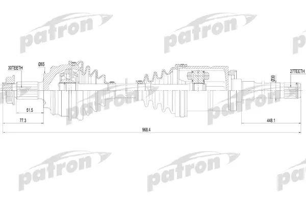 Patron PDS7905 Drive shaft PDS7905: Buy near me in Poland at 2407.PL - Good price!
