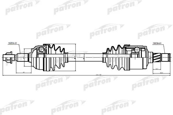 Patron PDS0621 Drive shaft PDS0621: Buy near me in Poland at 2407.PL - Good price!