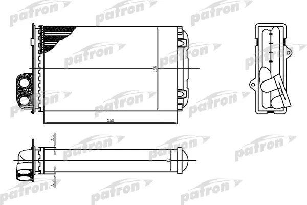 Patron PRS2064 Heat exchanger, interior heating PRS2064: Buy near me in Poland at 2407.PL - Good price!