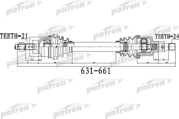 Patron PDS0481 Вал приводной PDS0481: Купить в Польше - Отличная цена на 2407.PL!