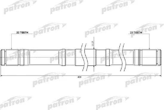 Patron PDS0450 Drive shaft PDS0450: Buy near me in Poland at 2407.PL - Good price!