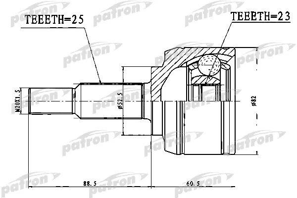 Patron PCV1767 CV joint PCV1767: Buy near me at 2407.PL in Poland at an Affordable price!