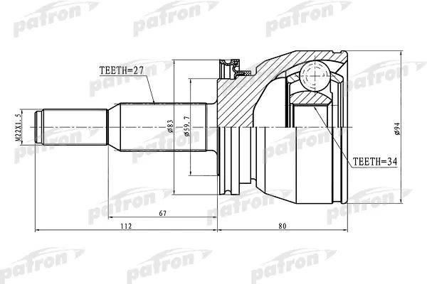 Patron PCV1078 Wellengelenk PCV1078: Kaufen Sie zu einem guten Preis in Polen bei 2407.PL!