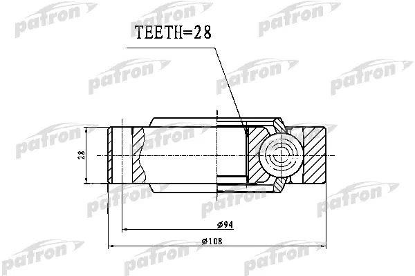 Patron PCV1755 Joint kit, drive shaft PCV1755: Buy near me in Poland at 2407.PL - Good price!