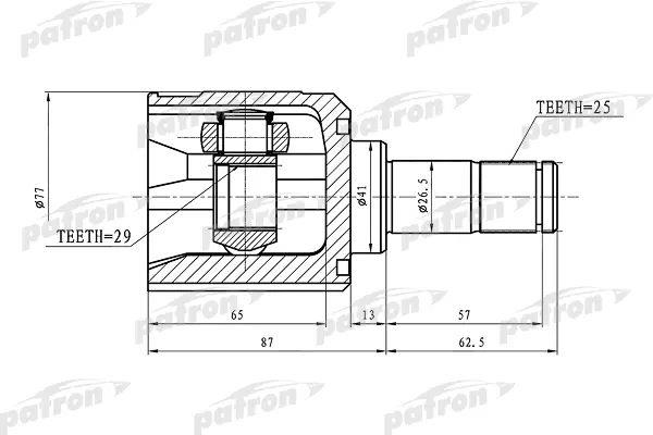 Patron PCV1392 Joint Kit, drive shaft PCV1392: Buy near me in Poland at 2407.PL - Good price!