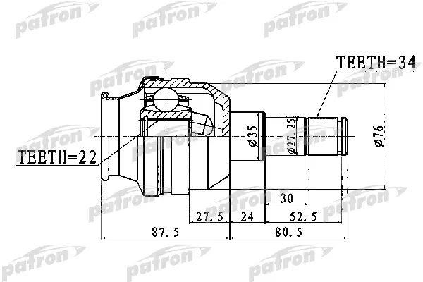 Patron PCV1749 Cv joint wewnętrzna tylna 34x35x22 PCV1749: Dobra cena w Polsce na 2407.PL - Kup Teraz!