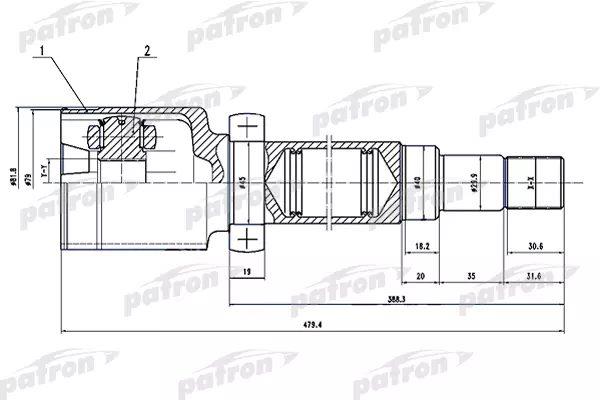 Patron PCV1497 ШРУС внутренний правый 26x40x23 PCV1497: Отличная цена - Купить в Польше на 2407.PL!