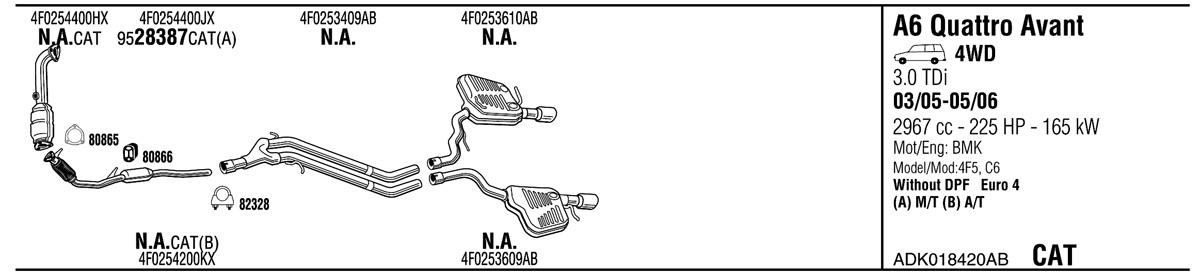 Walker ADK018420AB Exhaust system ADK018420AB: Buy near me in Poland at 2407.PL - Good price!