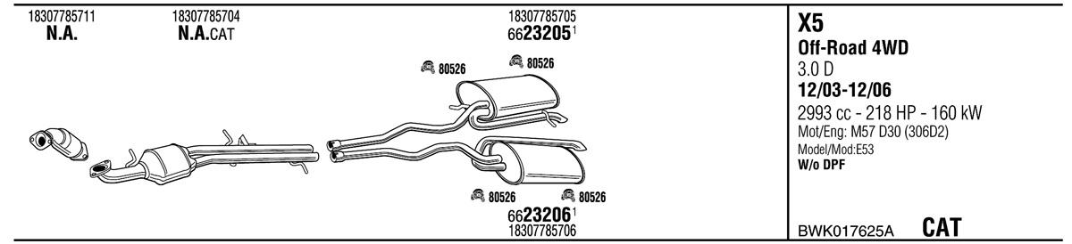 Walker BWK017625A Exhaust system BWK017625A: Buy near me in Poland at 2407.PL - Good price!