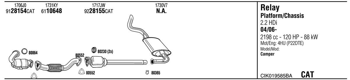 Walker CIK019585BA Exhaust system CIK019585BA: Buy near me in Poland at 2407.PL - Good price!