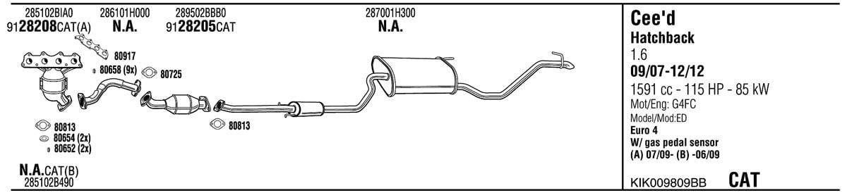 Walker KIK009809BB Exhaust system KIK009809BB: Buy near me in Poland at 2407.PL - Good price!