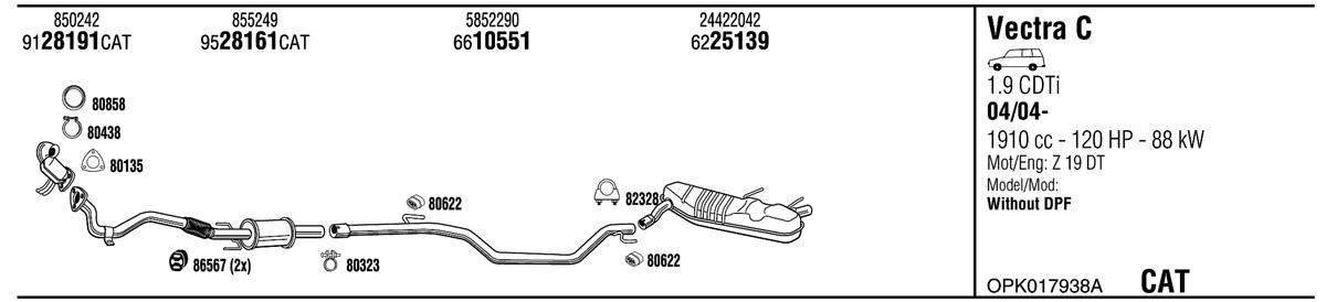 Walker OPK017938A Exhaust system OPK017938A: Buy near me in Poland at 2407.PL - Good price!