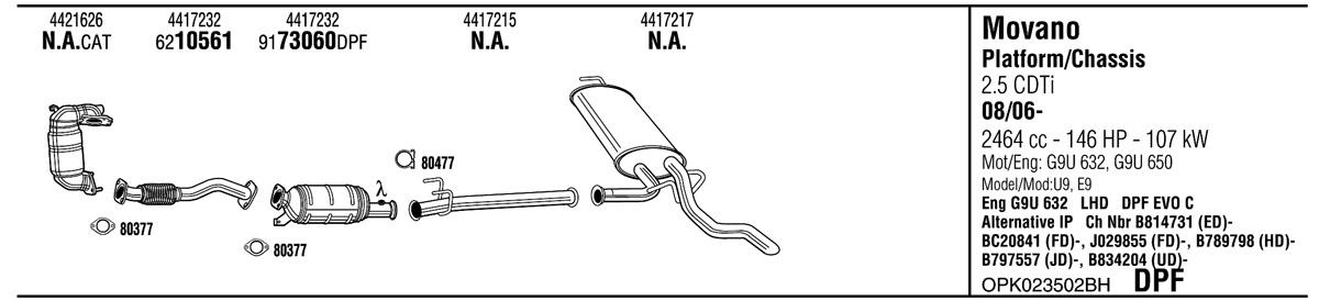 Walker OPK023502BH Exhaust system OPK023502BH: Buy near me in Poland at 2407.PL - Good price!