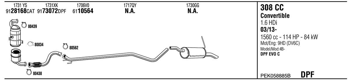 Walker PEK058885B Exhaust system PEK058885B: Buy near me in Poland at 2407.PL - Good price!