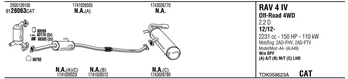 Walker TOK058623A Exhaust system TOK058623A: Buy near me in Poland at 2407.PL - Good price!