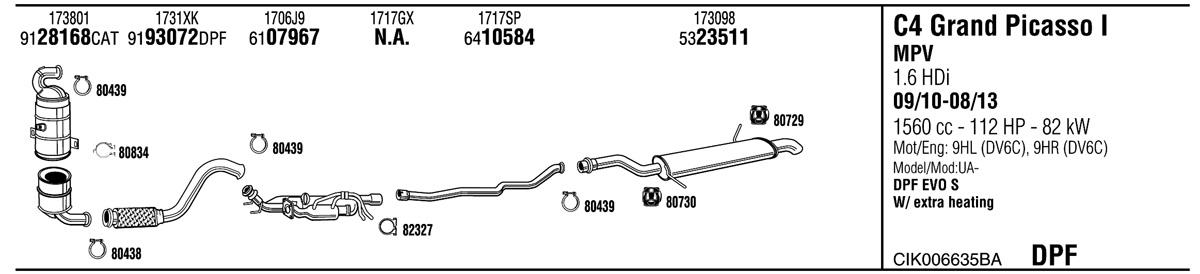 Walker CIK006635BA Exhaust system CIK006635BA: Buy near me in Poland at 2407.PL - Good price!