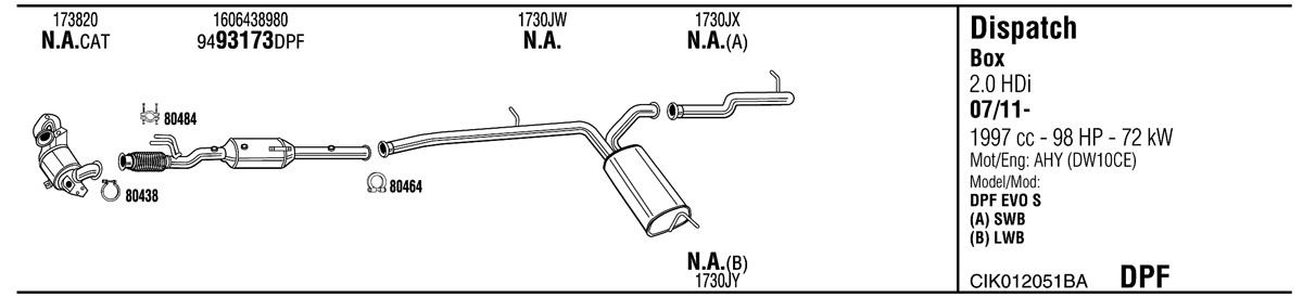 Walker CIK012051BA Exhaust system CIK012051BA: Buy near me in Poland at 2407.PL - Good price!