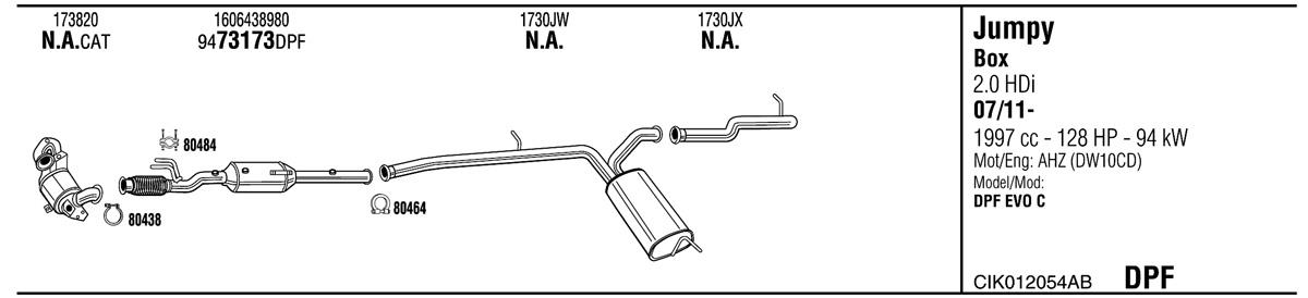 Walker CIK012054AB Exhaust system CIK012054AB: Buy near me in Poland at 2407.PL - Good price!