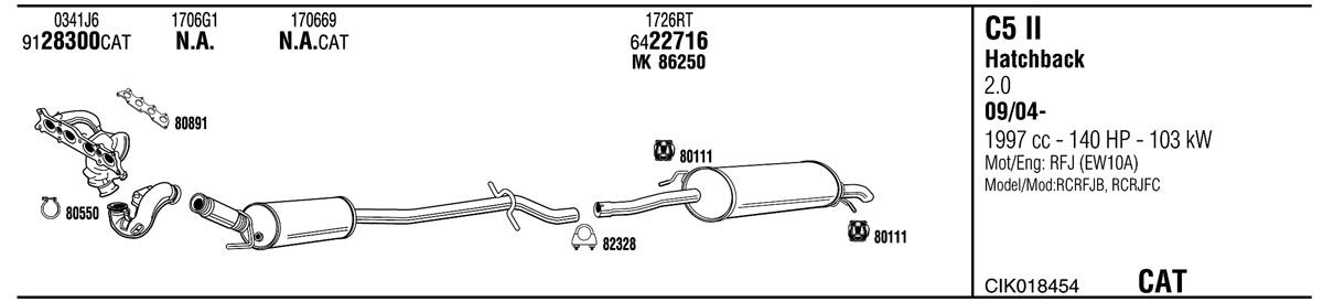 Walker CIK018454 Exhaust system CIK018454: Buy near me in Poland at 2407.PL - Good price!