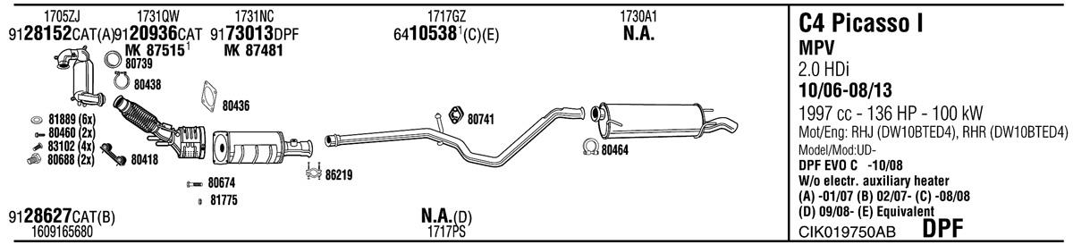 Walker CIK019750AB Exhaust system CIK019750AB: Buy near me in Poland at 2407.PL - Good price!