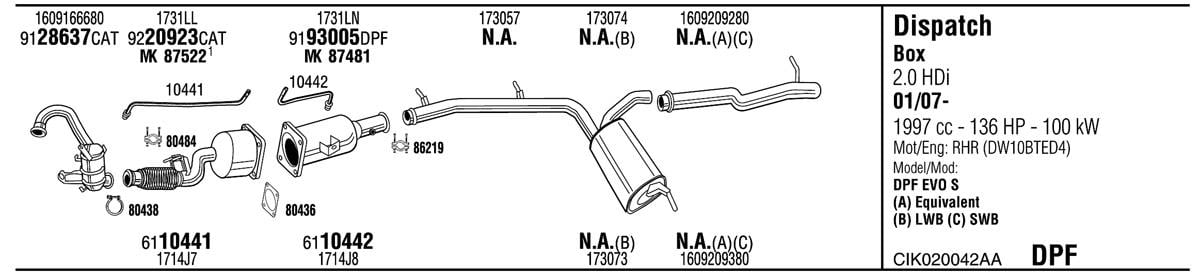 Walker CIK020042AA Exhaust system CIK020042AA: Buy near me at 2407.PL in Poland at an Affordable price!