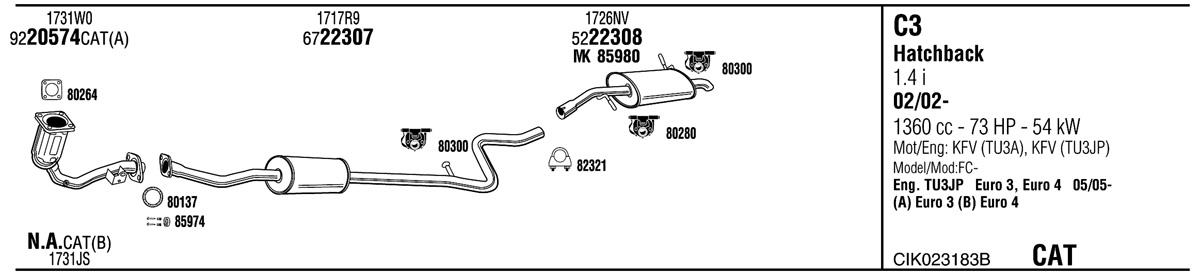 Walker CIK023183B Exhaust system CIK023183B: Buy near me in Poland at 2407.PL - Good price!