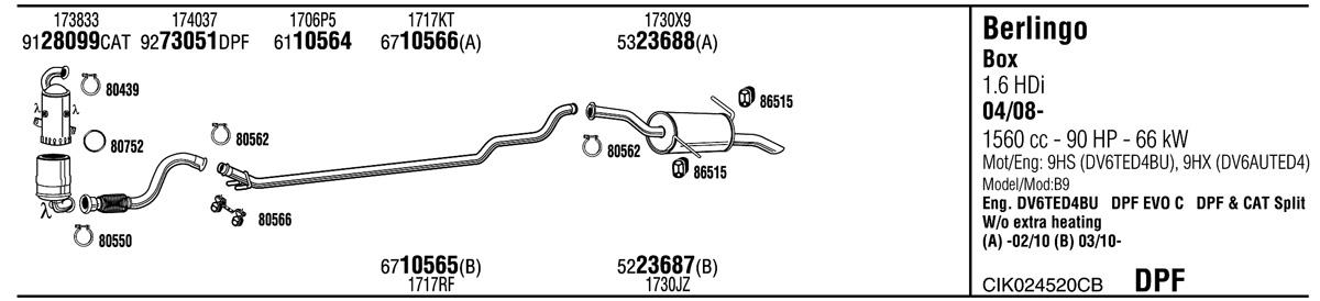 Walker CIK024520CB Exhaust system CIK024520CB: Buy near me in Poland at 2407.PL - Good price!