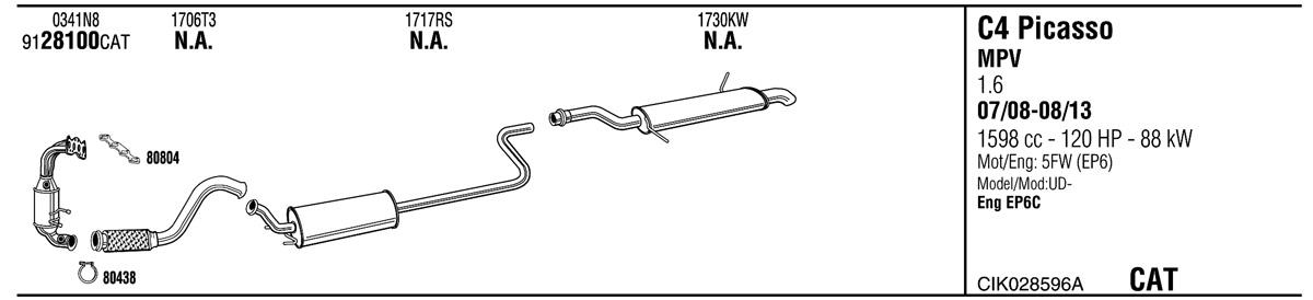 Walker CIK028596A Exhaust system CIK028596A: Buy near me in Poland at 2407.PL - Good price!