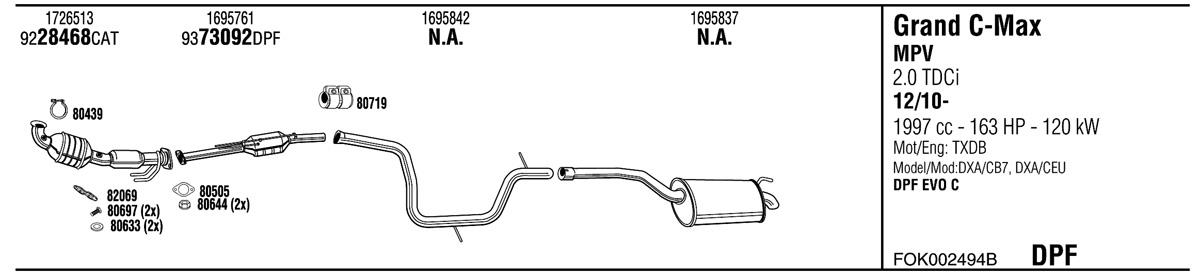 Walker FOK002494B Exhaust system FOK002494B: Buy near me at 2407.PL in Poland at an Affordable price!