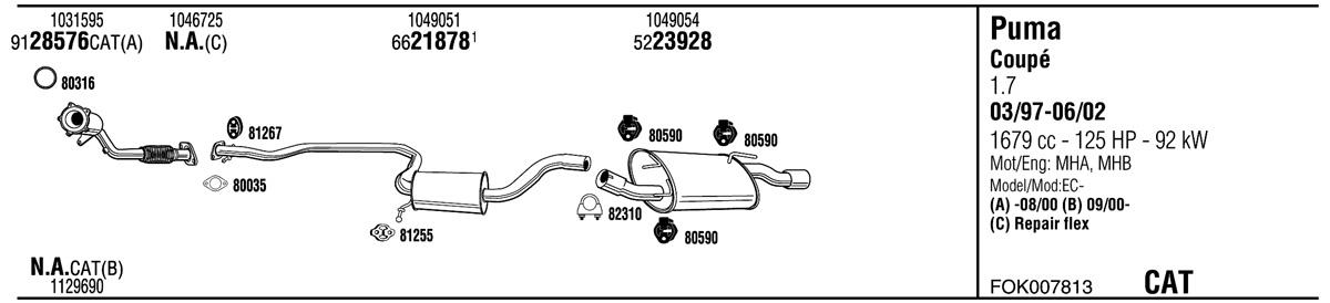 Walker FOK007813 Exhaust system FOK007813: Buy near me in Poland at 2407.PL - Good price!
