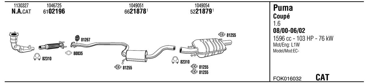 Walker FOK016032 Exhaust system FOK016032: Buy near me at 2407.PL in Poland at an Affordable price!