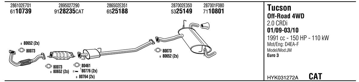 Walker HYK031272A Exhaust system HYK031272A: Buy near me in Poland at 2407.PL - Good price!