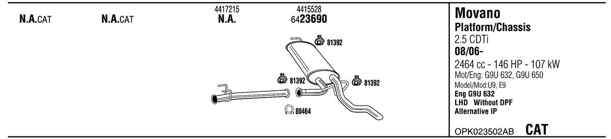 Walker OPK023502AB Exhaust system OPK023502AB: Buy near me in Poland at 2407.PL - Good price!